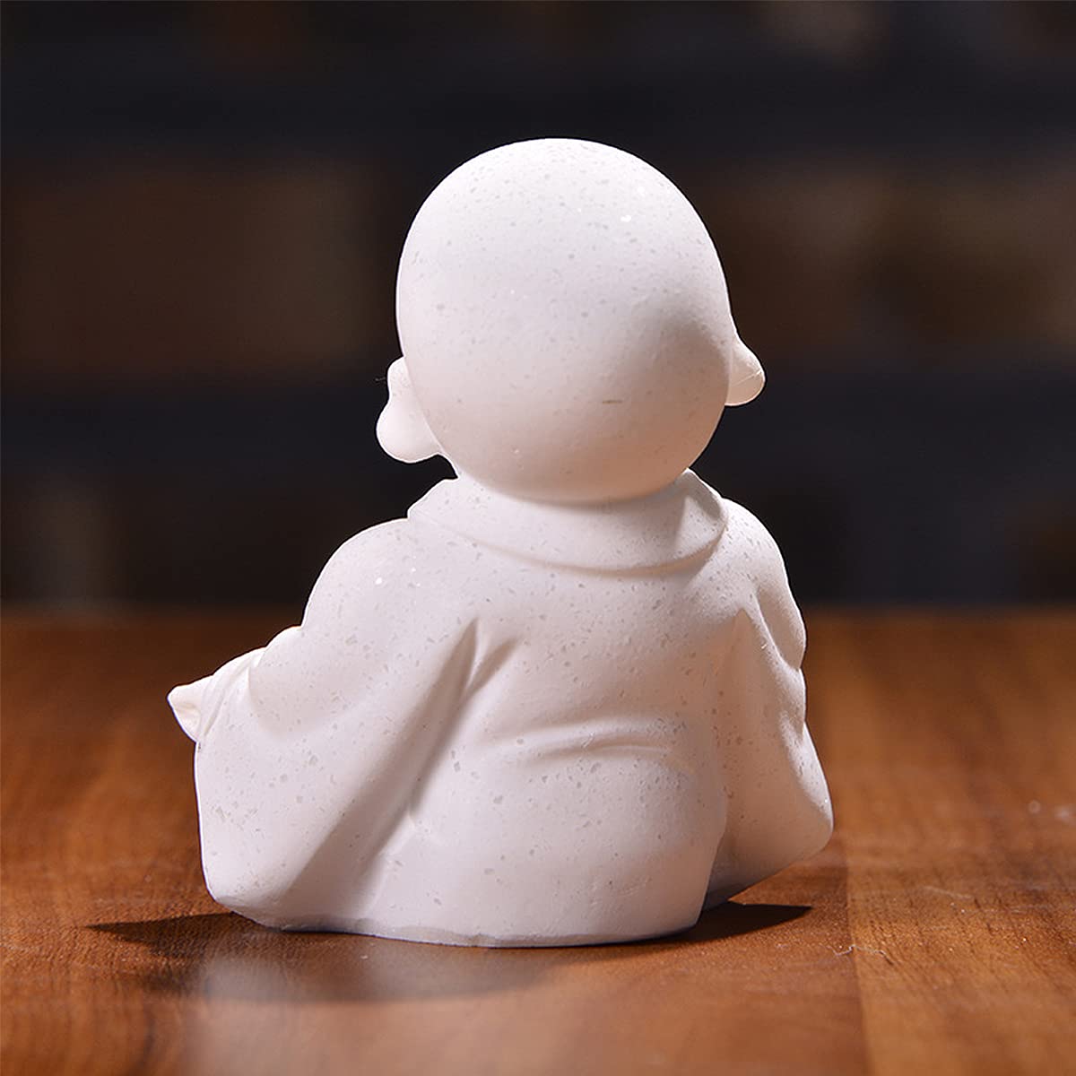 Qixuer 2 Stücke Niedliche Kleine Mönch Statue,Maitreya Buddha Skulptur Happy Buddha Statue Fengshui Maitreya Handwerk Wohnkultur Ornament Maitreya Buddha Skulptur für Aquariumdeko Fisch Dekoration