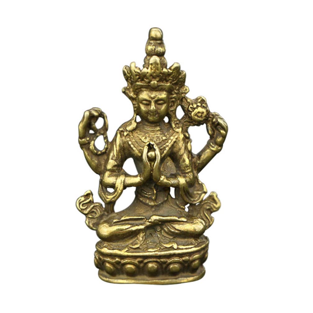 YARNOW Vierarmige Avalokitesvara Buddha Statue Aus Dekorative Skulptur Für Wohnzimmer Garten Balkon Und Schlafzimmer Für Meditation Und Feng Shui Hochwertige Verarbeitung Langlebig Und