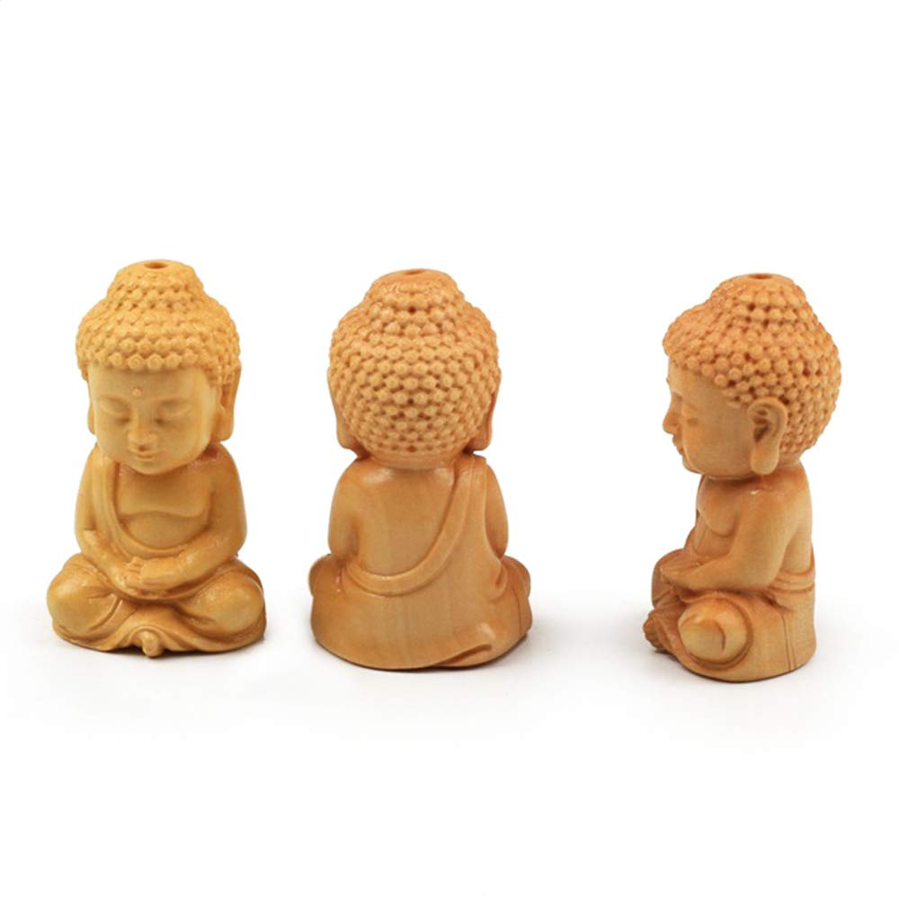 YSTJKD Handgeschnitzter Buddha, Holz Betende Buddha Statue Sitzender Dekorativer Meditations Deko Statue Office Schreibtisch Dekorative Ornament Zuhause Zum Büro Im Fahrzeug Dekoration 1 Pcs