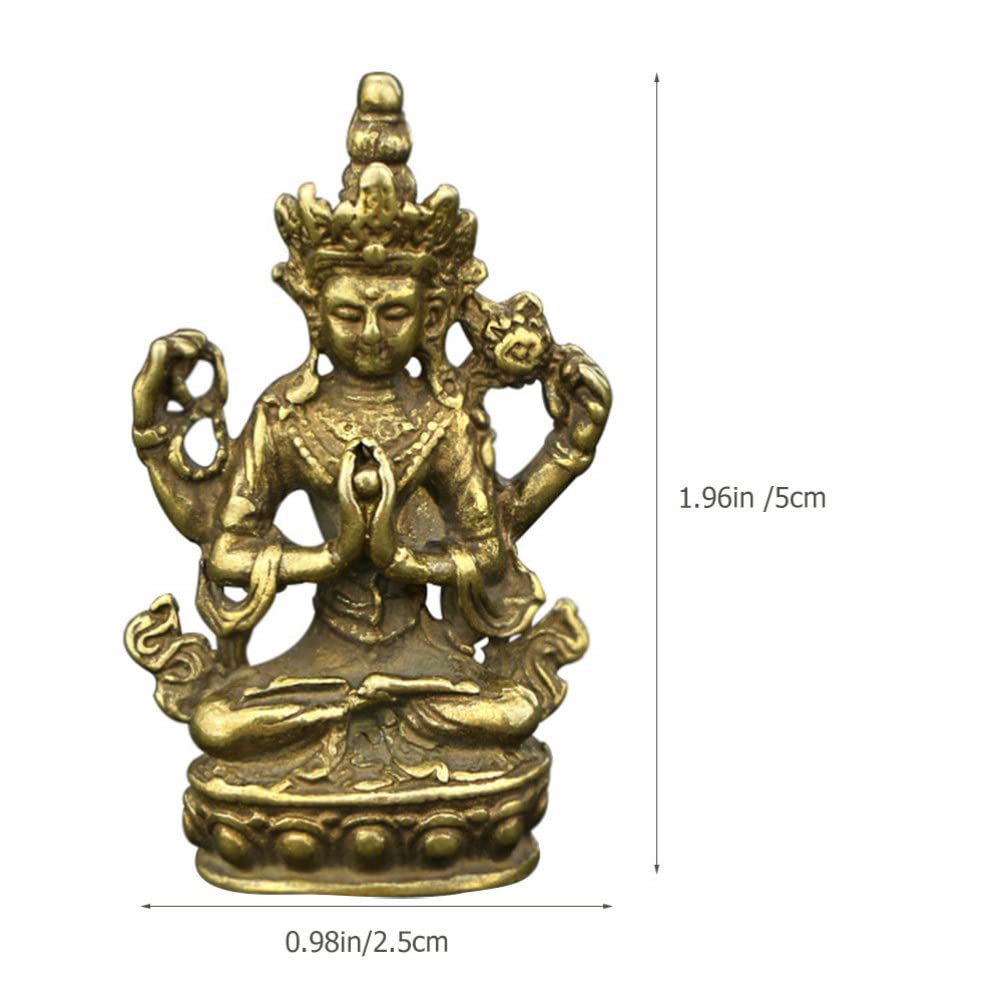 YARNOW Vierarmige Avalokitesvara Buddha Statue Aus Dekorative Skulptur Für Wohnzimmer Garten Balkon Und Schlafzimmer Für Meditation Und Feng Shui Hochwertige Verarbeitung Langlebig Und