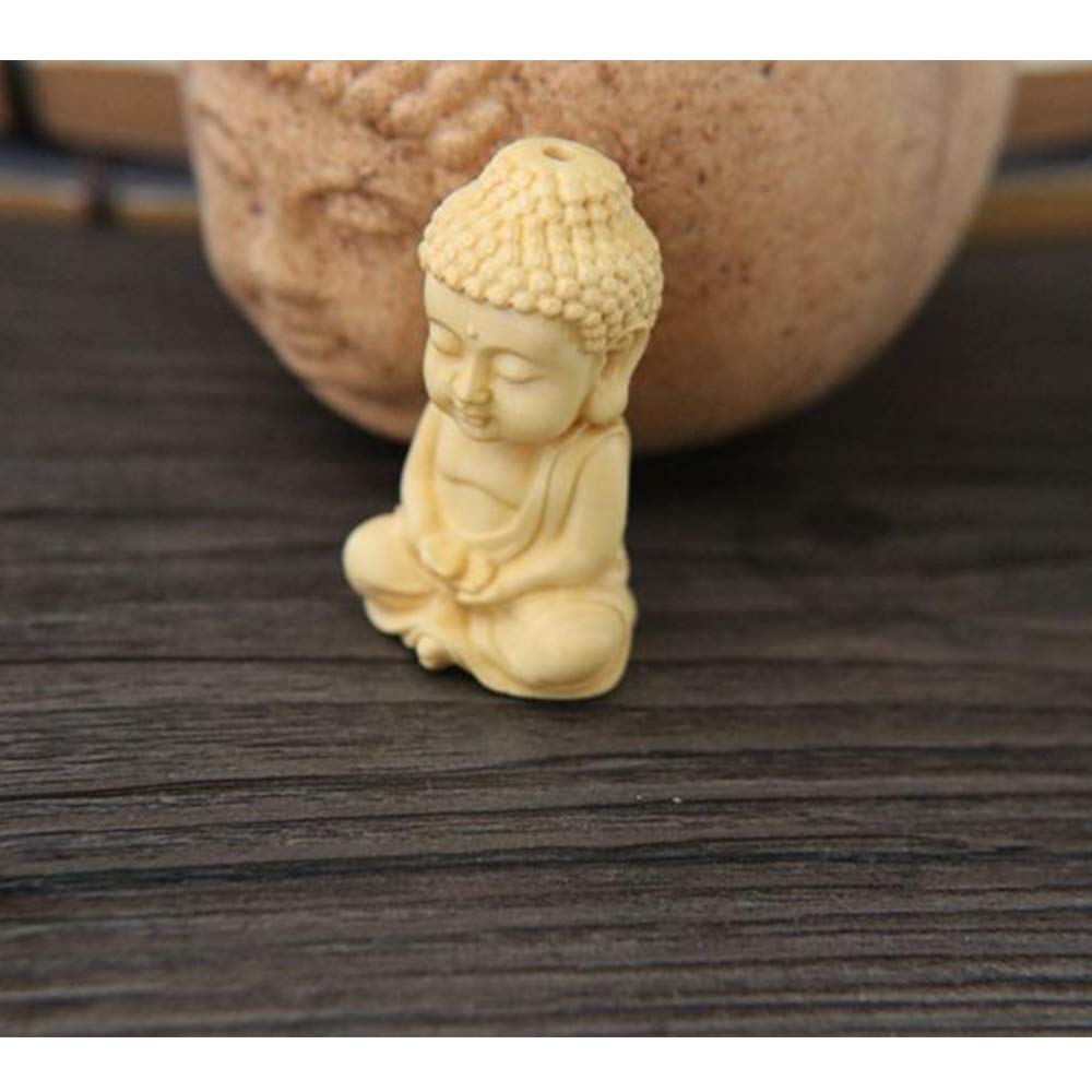 YSTJKD Handgeschnitzter Buddha, Holz Betende Buddha Statue Sitzender Dekorativer Meditations Deko Statue Office Schreibtisch Dekorative Ornament Zuhause Zum Büro Im Fahrzeug Dekoration 1 Pcs