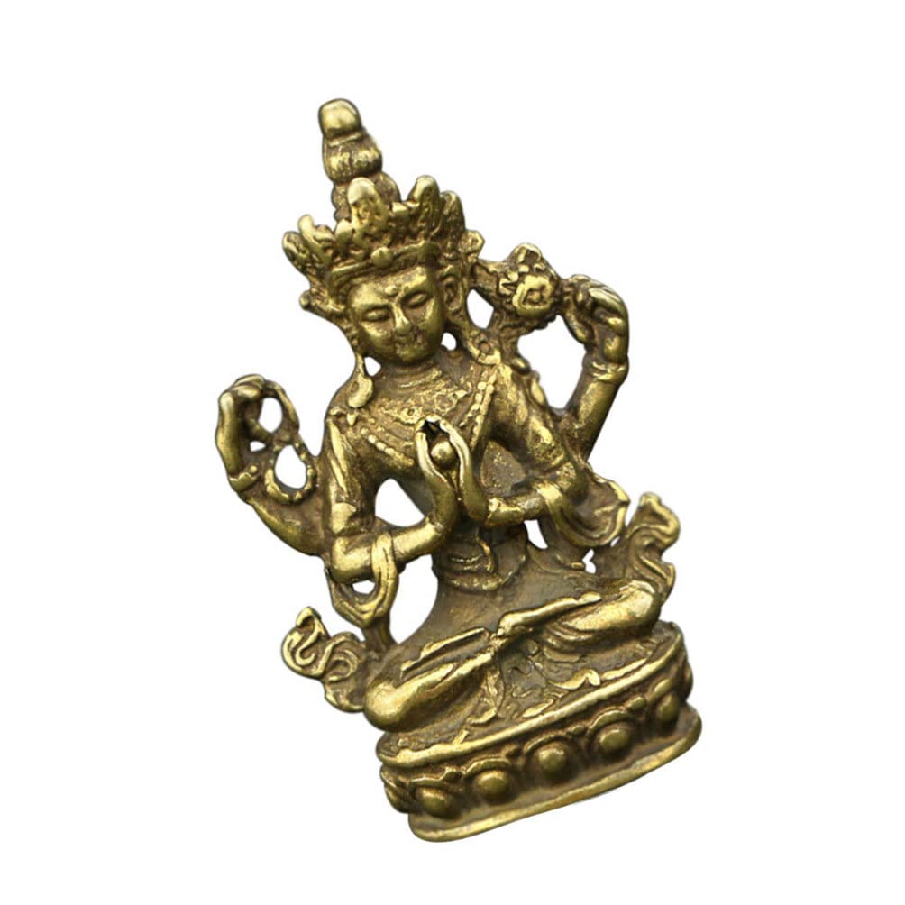 YARNOW Vierarmige Avalokitesvara Buddha Statue Aus Dekorative Skulptur Für Wohnzimmer Garten Balkon Und Schlafzimmer Für Meditation Und Feng Shui Hochwertige Verarbeitung Langlebig Und