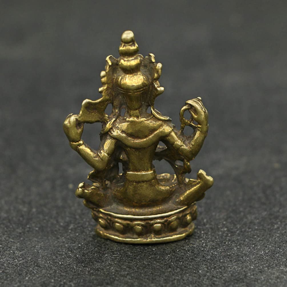 YARNOW Vierarmige Avalokitesvara Buddha Statue Aus Dekorative Skulptur Für Wohnzimmer Garten Balkon Und Schlafzimmer Für Meditation Und Feng Shui Hochwertige Verarbeitung Langlebig Und