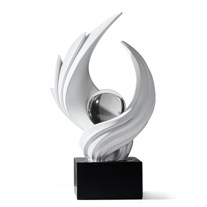 Weiß Deko Modern Wirbel Statue Dekoration für Wohnzimmer, Minimalist Statue Regal Dekor Akzente, abstrakte Kunst Skulptur Dekor für Büro Couchtisch Sideboard