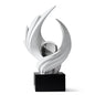 Weiß Deko Modern Wirbel Statue Dekoration für Wohnzimmer, Minimalist Statue Regal Dekor Akzente, abstrakte Kunst Skulptur Dekor für Büro Couchtisch Sideboard