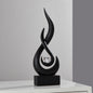 FJSPERM Flamme Statue – Moderne Schwarze Deko Skulptur für Wohnzimmer, Büro & Tisch